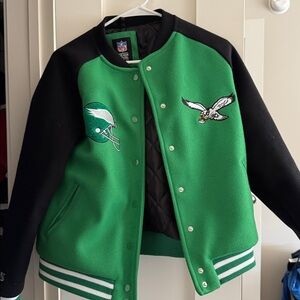PHILADELPHIA EAGLES 🦅..NFL Green and Black Team Apparel Jacket
